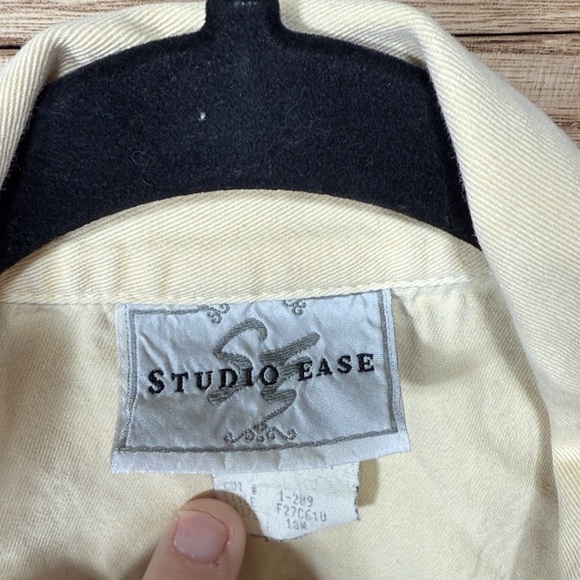 Studio Ease Yellow Short Sleeve Dress W/ Jacket Vintage Pockets Size 18W - Picture 4 of 13